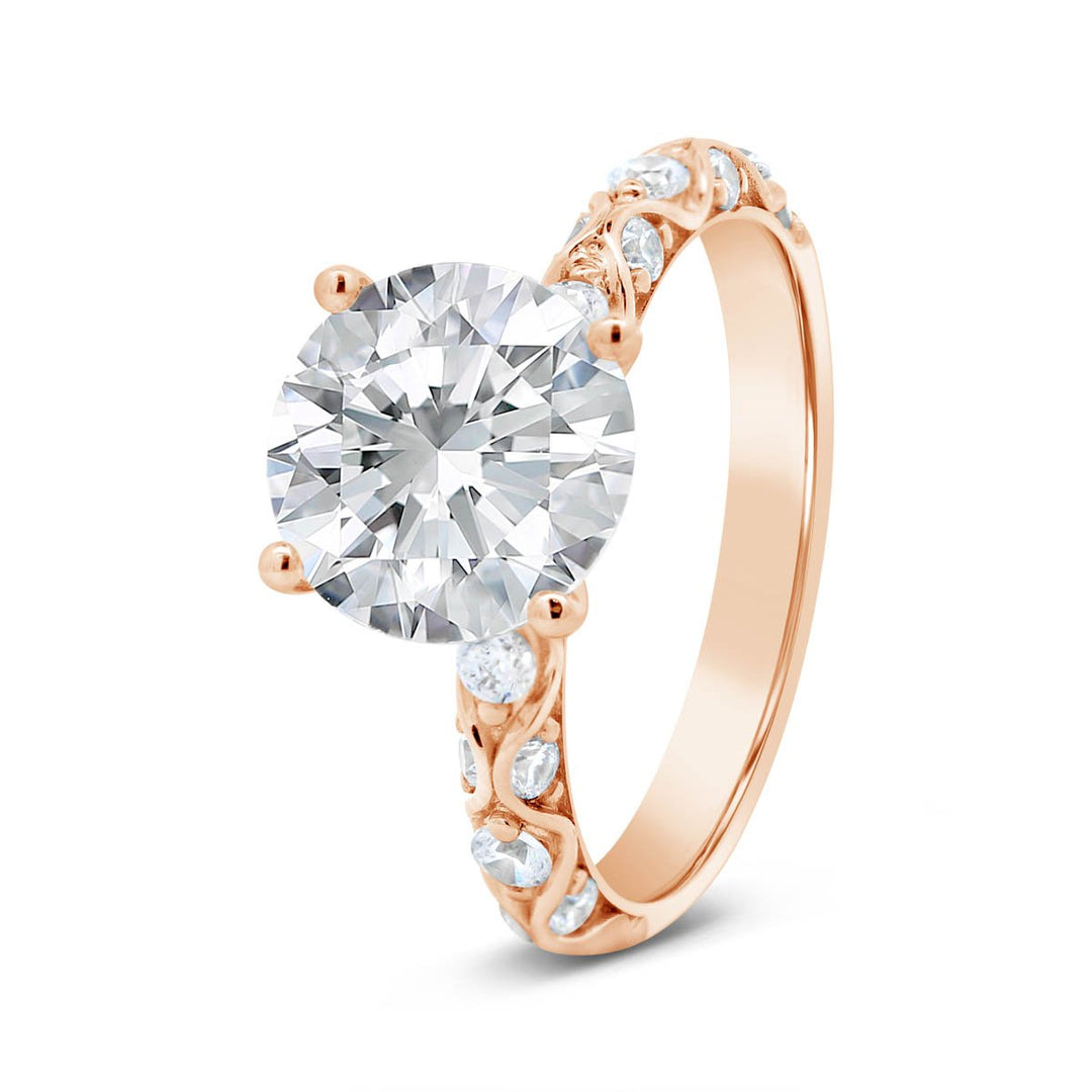 Vintage Inspired Unity Diamond Engagement Ring - YJC6004R