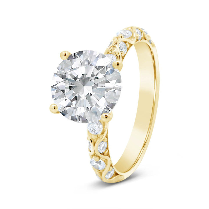 Vintage Inspired Unity Diamond Engagement Ring - YJC6004R