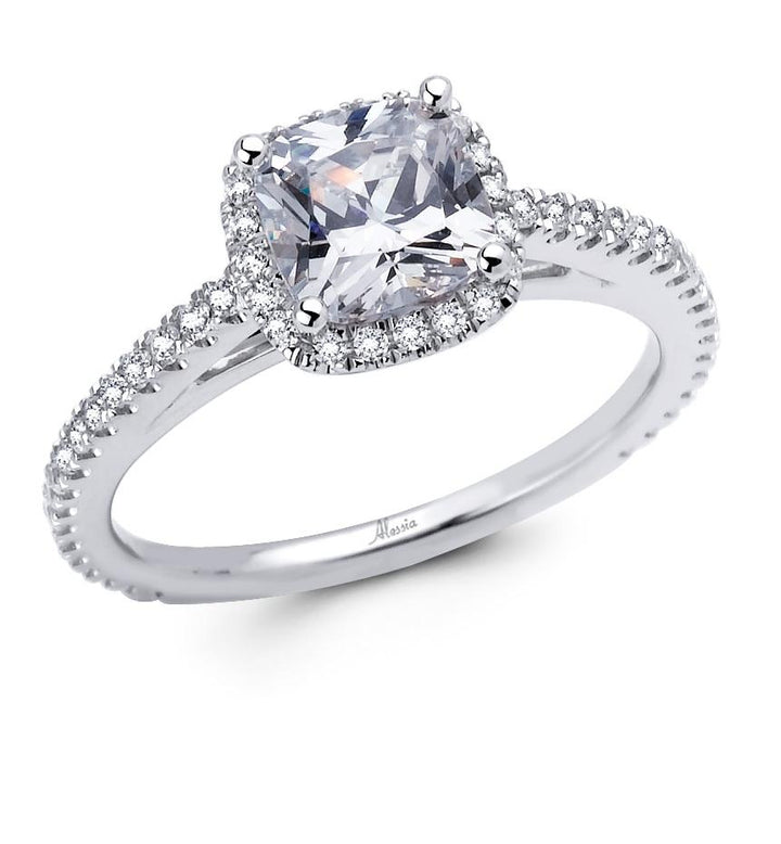 Classic Diamond Engagement Ring with Halo - The Diamond Guys
