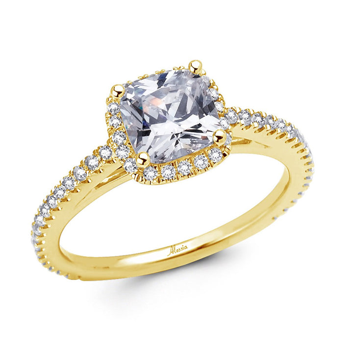 Classic Diamond Engagement Ring with Halo - The Diamond Guys