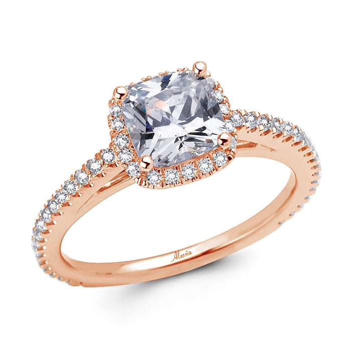 Classic Diamond Engagement Ring with Halo - The Diamond Guys