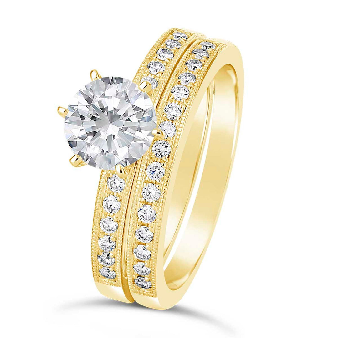 Vintage Inspired Diamond Wedding Set - MR0363