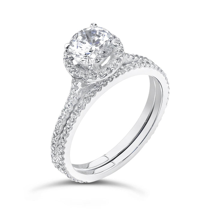 Diamond Engagement Ring Wedding Set - MR5437 - The Diamond Guys