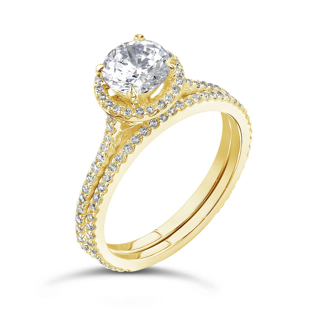 Diamond Engagement Ring Wedding Set - MR5437 - The Diamond Guys