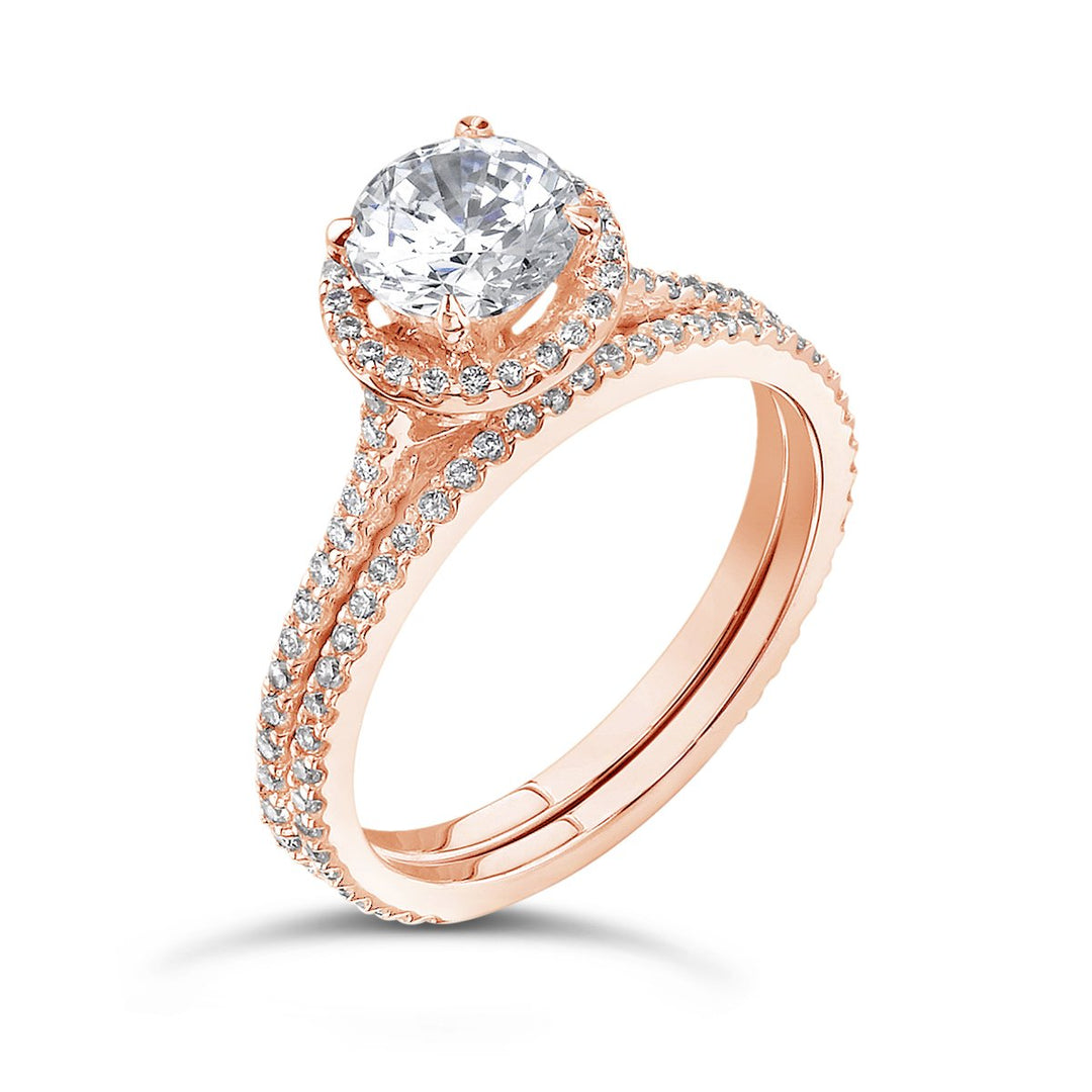 Diamond Engagement Ring Wedding Set - MR5437 - The Diamond Guys
