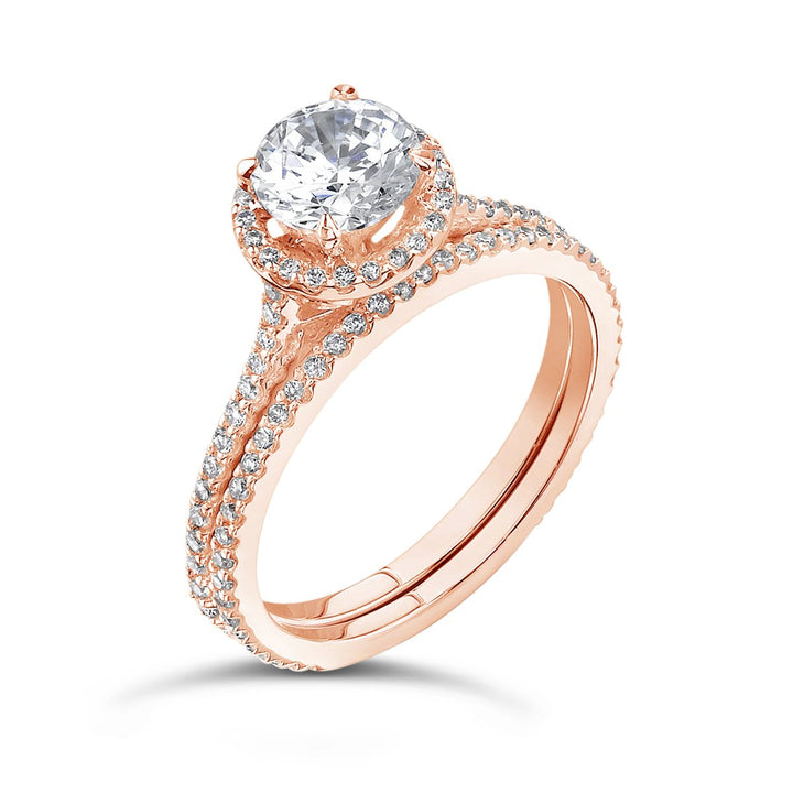 Diamond Engagement Ring Wedding Set - MR5437 - The Diamond Guys