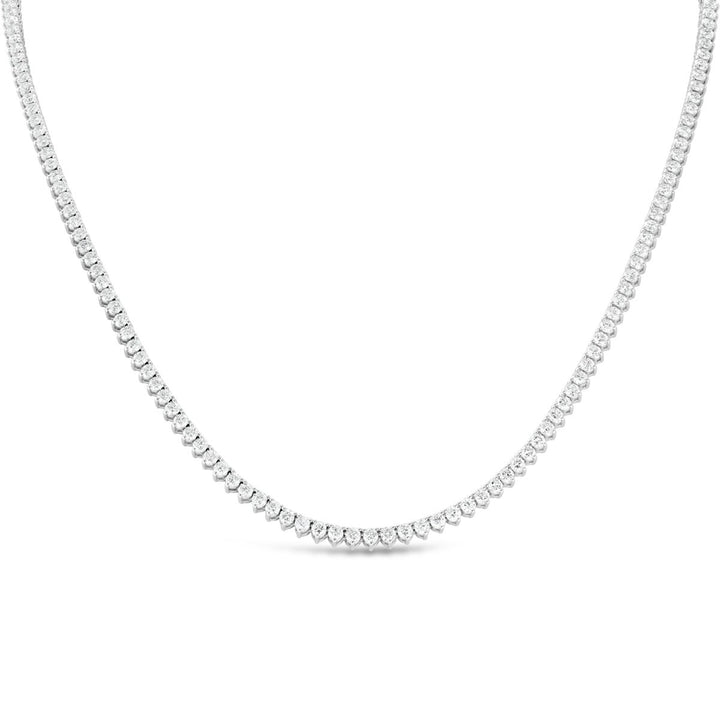 Three Prong Lab Grown Diamond Necklace - (6.77 ct. total weight) - The Diamond Guys