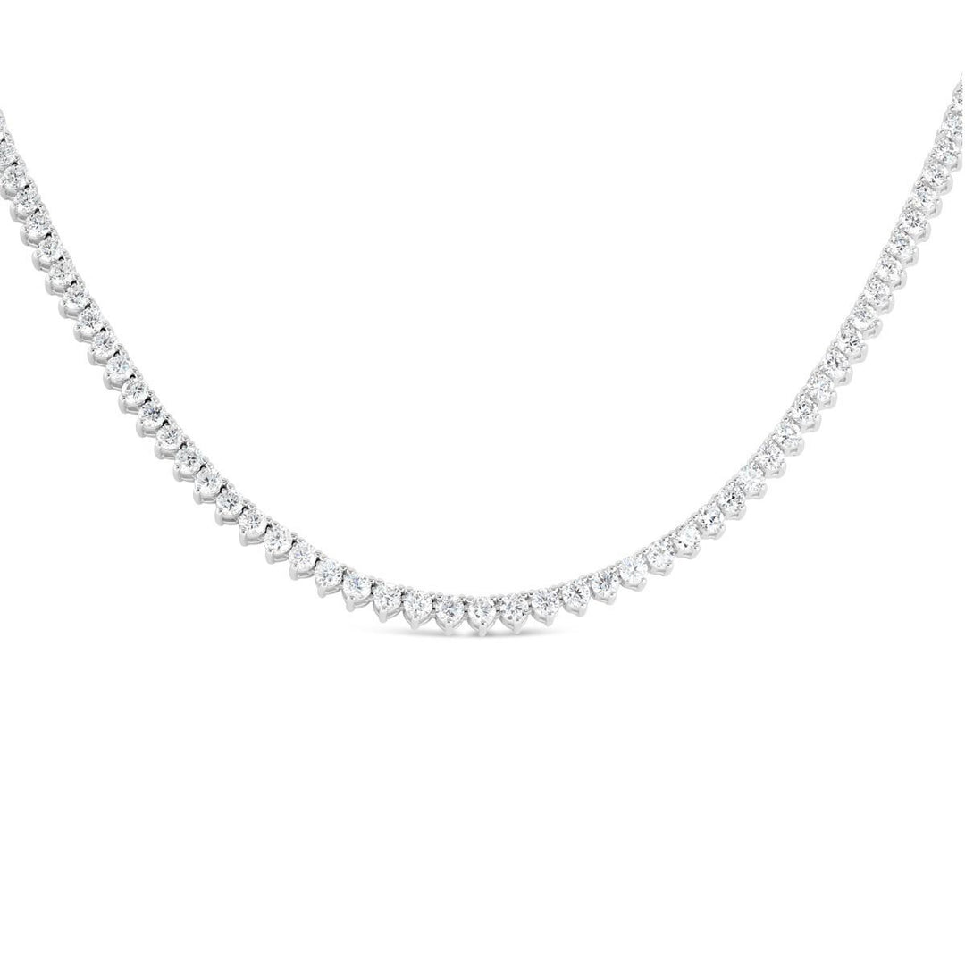 Three Prong Lab Grown Diamond Necklace - (6.77 ct. total weight) - The Diamond Guys