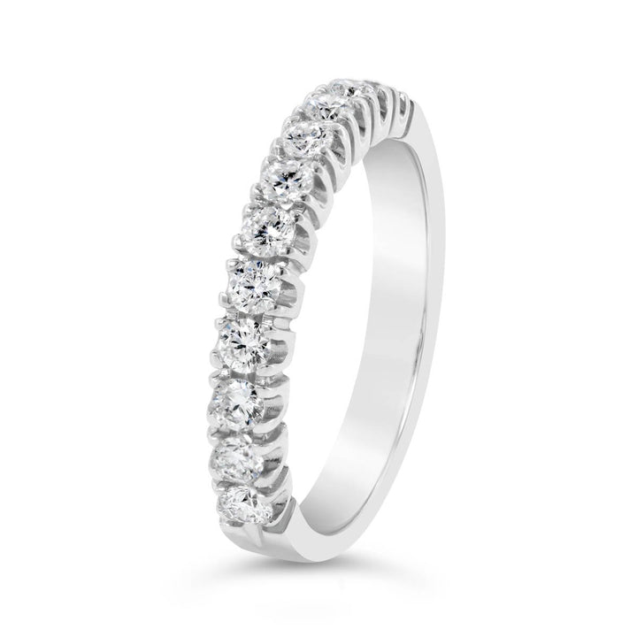 Half Way Lab Grown Diamond Band - 42948-LAB - The Diamond Guys