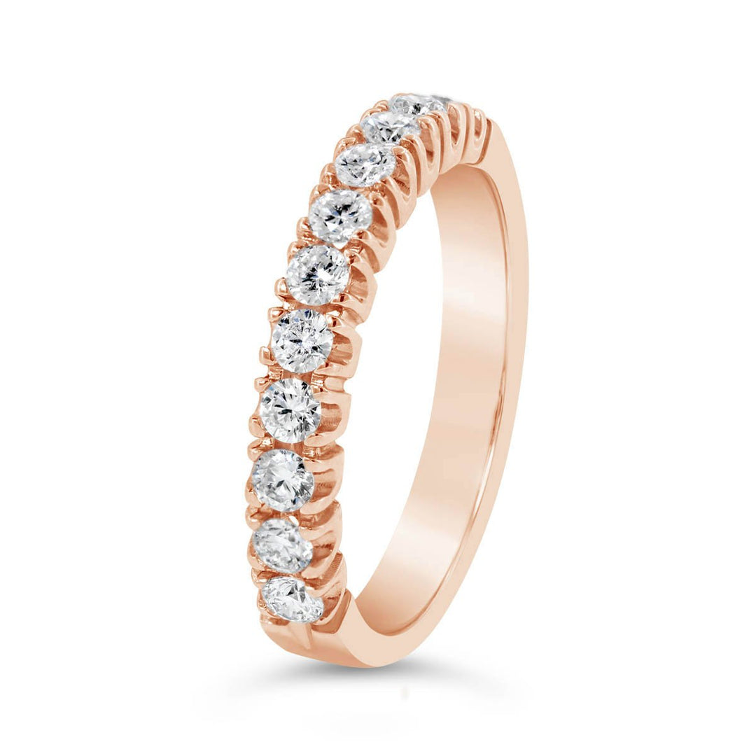 Half Way Lab Grown Diamond Band - 42948-LAB - The Diamond Guys