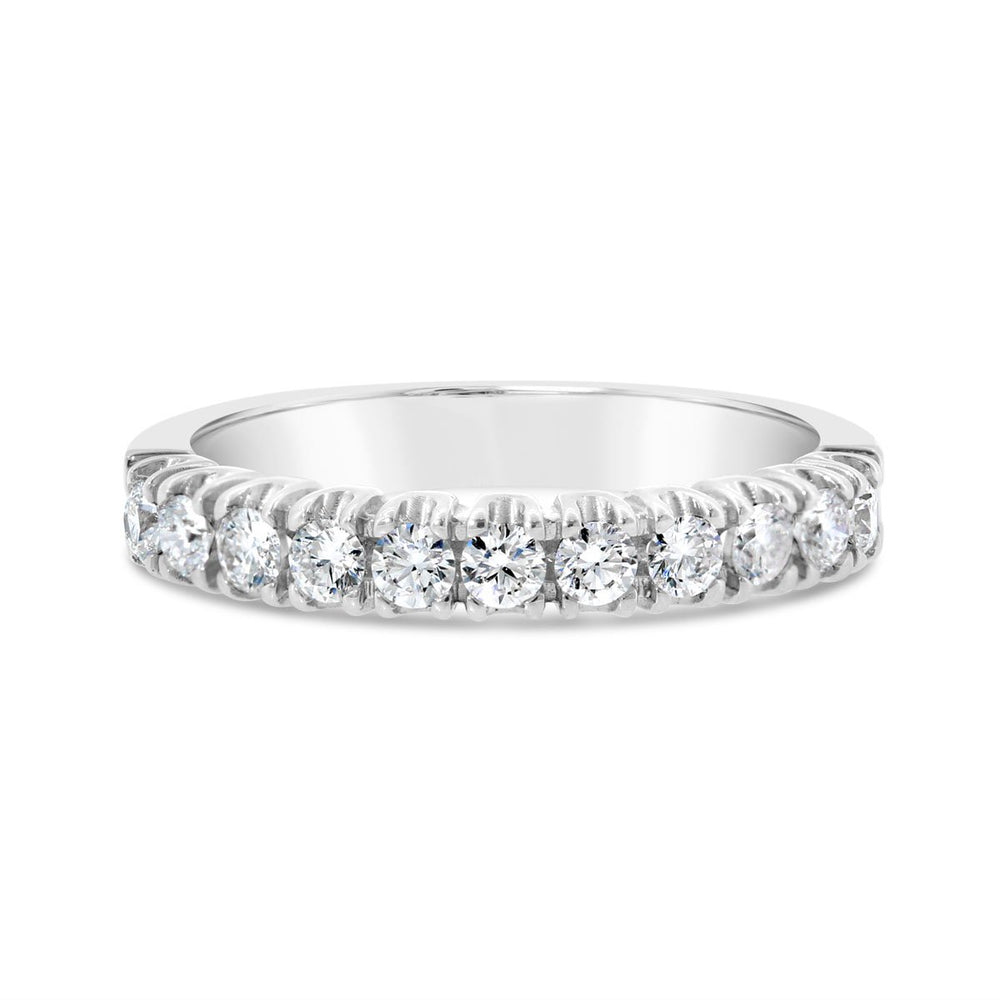 Half Way Lab Grown Diamond Band - 42948-LAB - The Diamond Guys