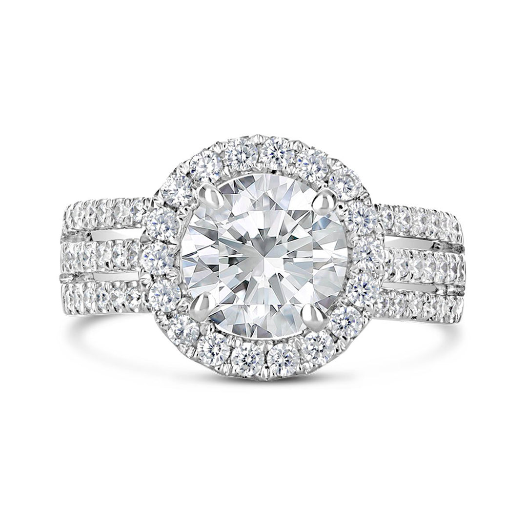 Diamond Halo Engagement Ring