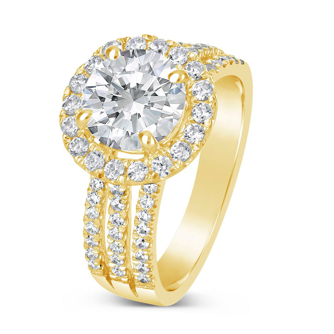 Diamond Halo Engagement Ring