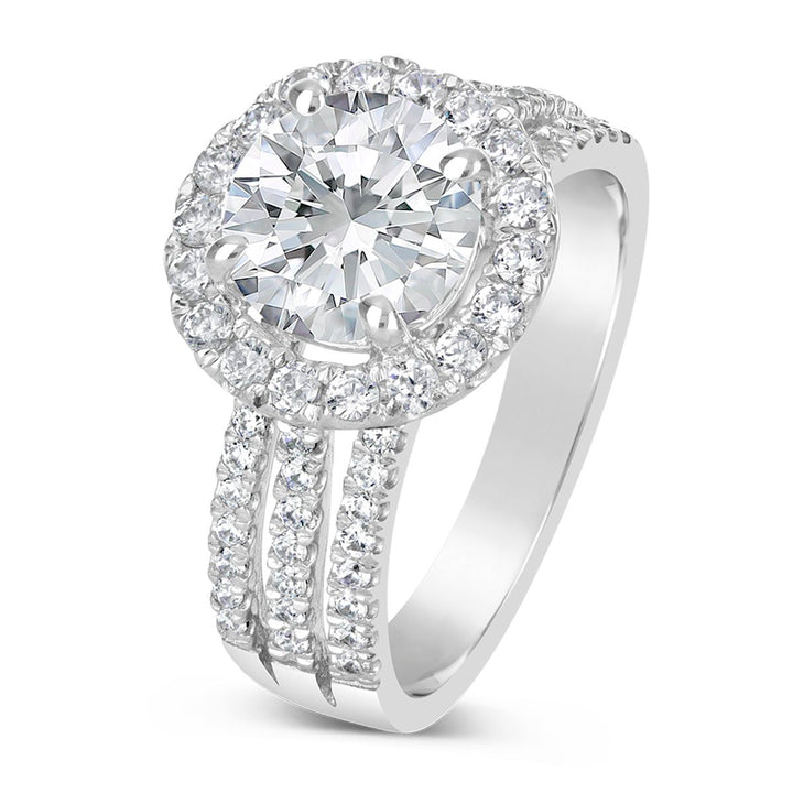 Diamond Halo Engagement Ring