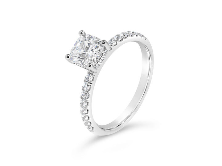Hidden Halo Diamond Engagement Ring
