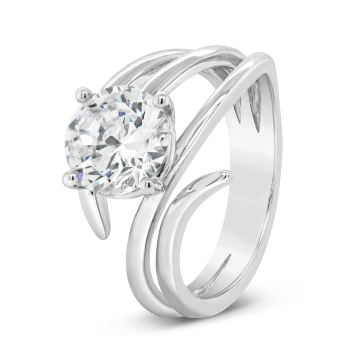 Modern Solitaire Diamond Engagement Ring - YJC4080R - The Diamond Guys