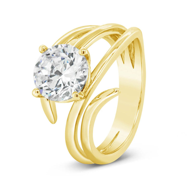 Modern Solitaire Diamond Engagement Ring - YJC4080R - The Diamond Guys