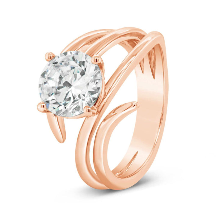 Modern Solitaire Diamond Engagement Ring - YJC4080R - The Diamond Guys
