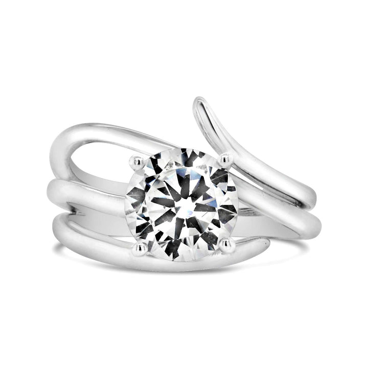 Modern Solitaire Diamond Engagement Ring - YJC4080R - The Diamond Guys