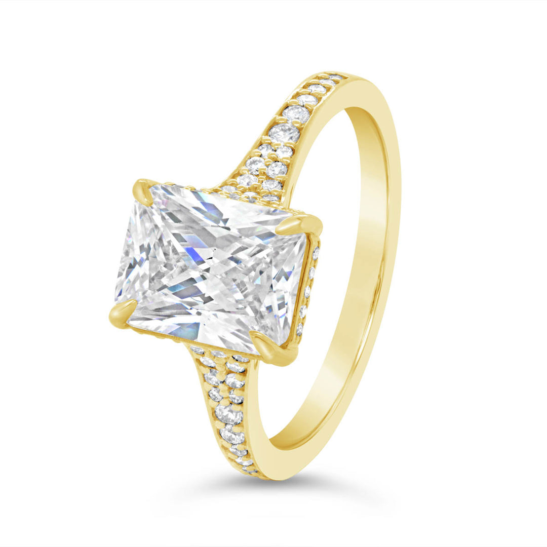 Hidden Halo Diamond Engagement Ring - 4147AY
