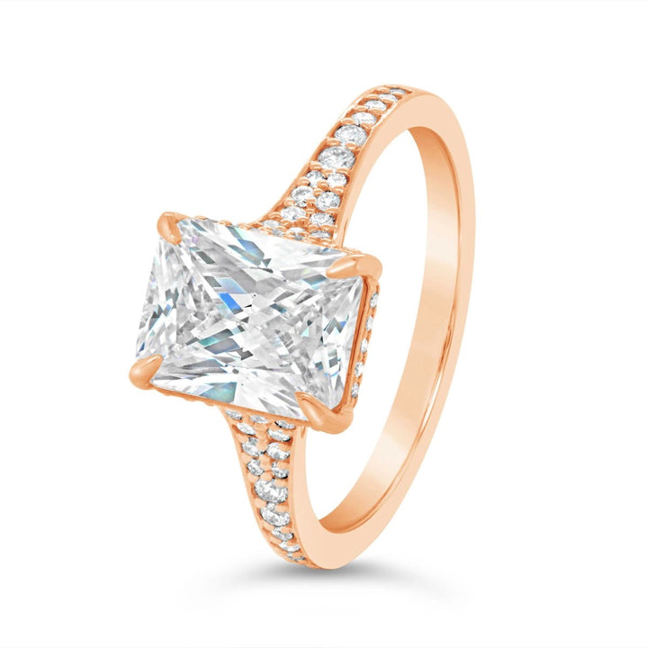 Hidden Halo Diamond Engagement Ring - 4147AY