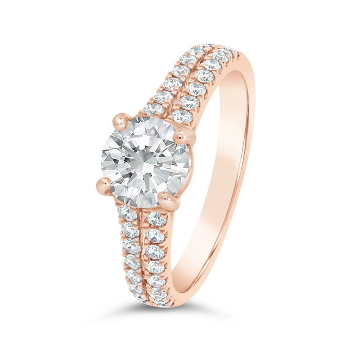 Two Row Diamond Engagement Ring - YJC5768R