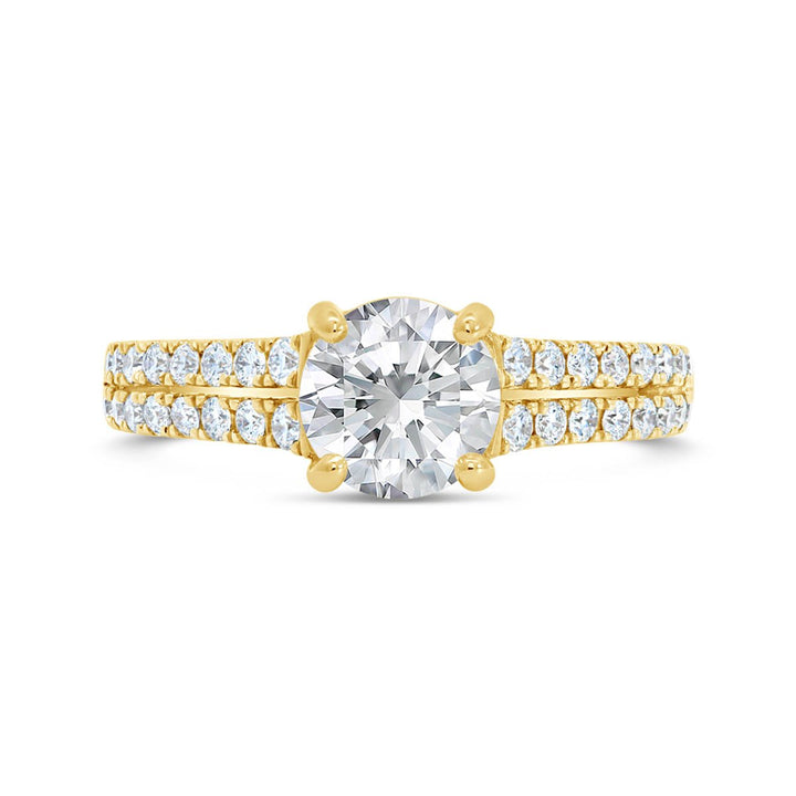 Two Row Diamond Engagement Ring - YJC5768R
