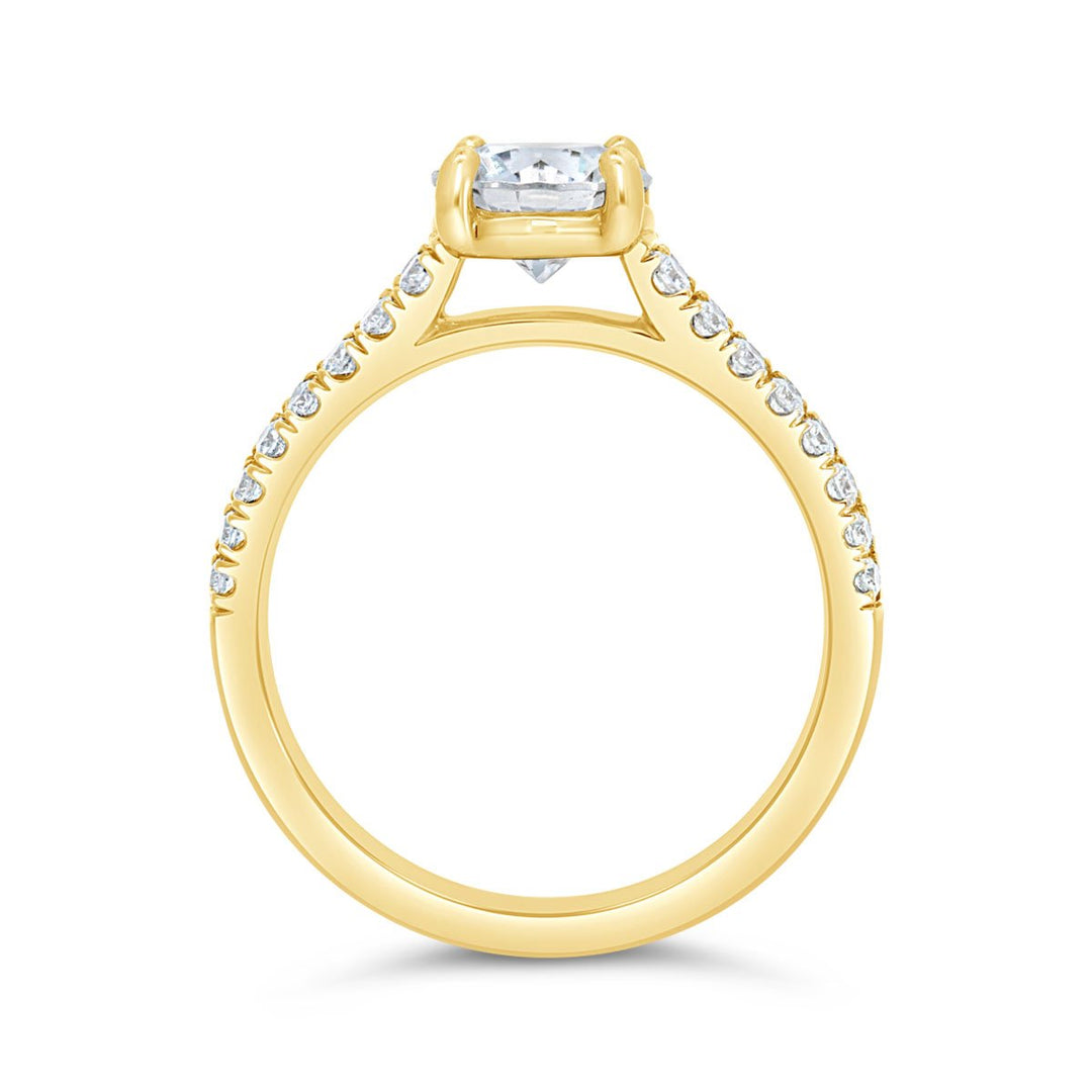 Two Row Diamond Engagement Ring - YJC5768R