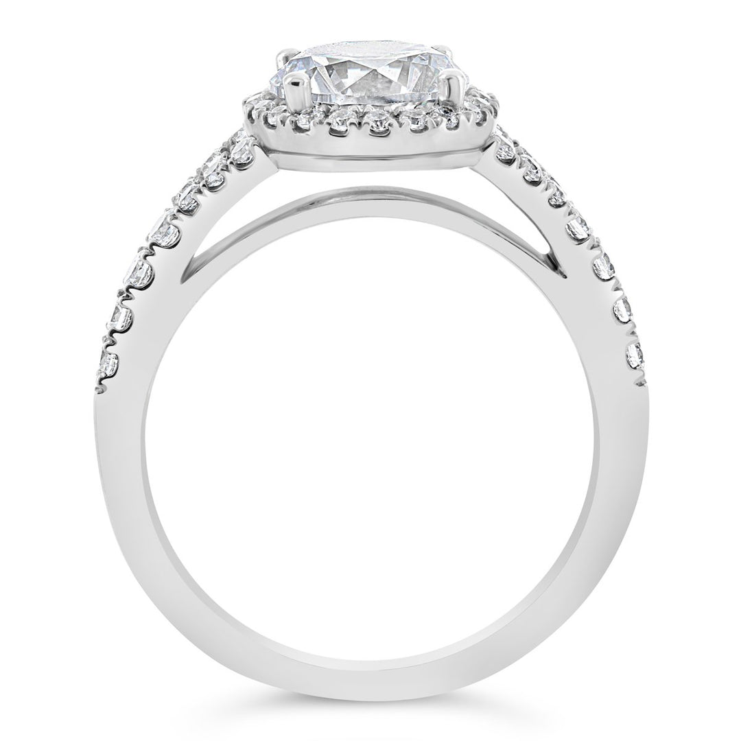 Split Shank Halo Diamond Engagement Ring - ACB234