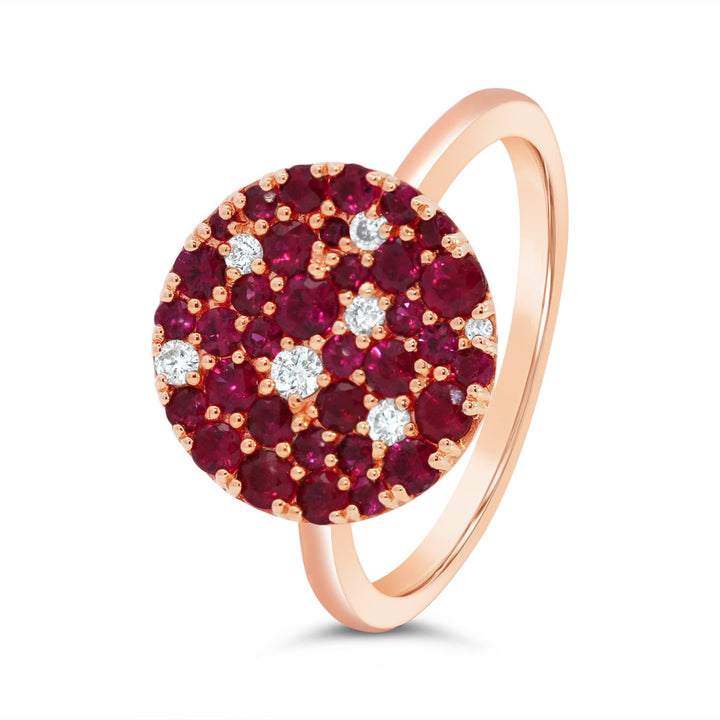 Rose Gold Diamond & Ruby Ring - AR1908-R