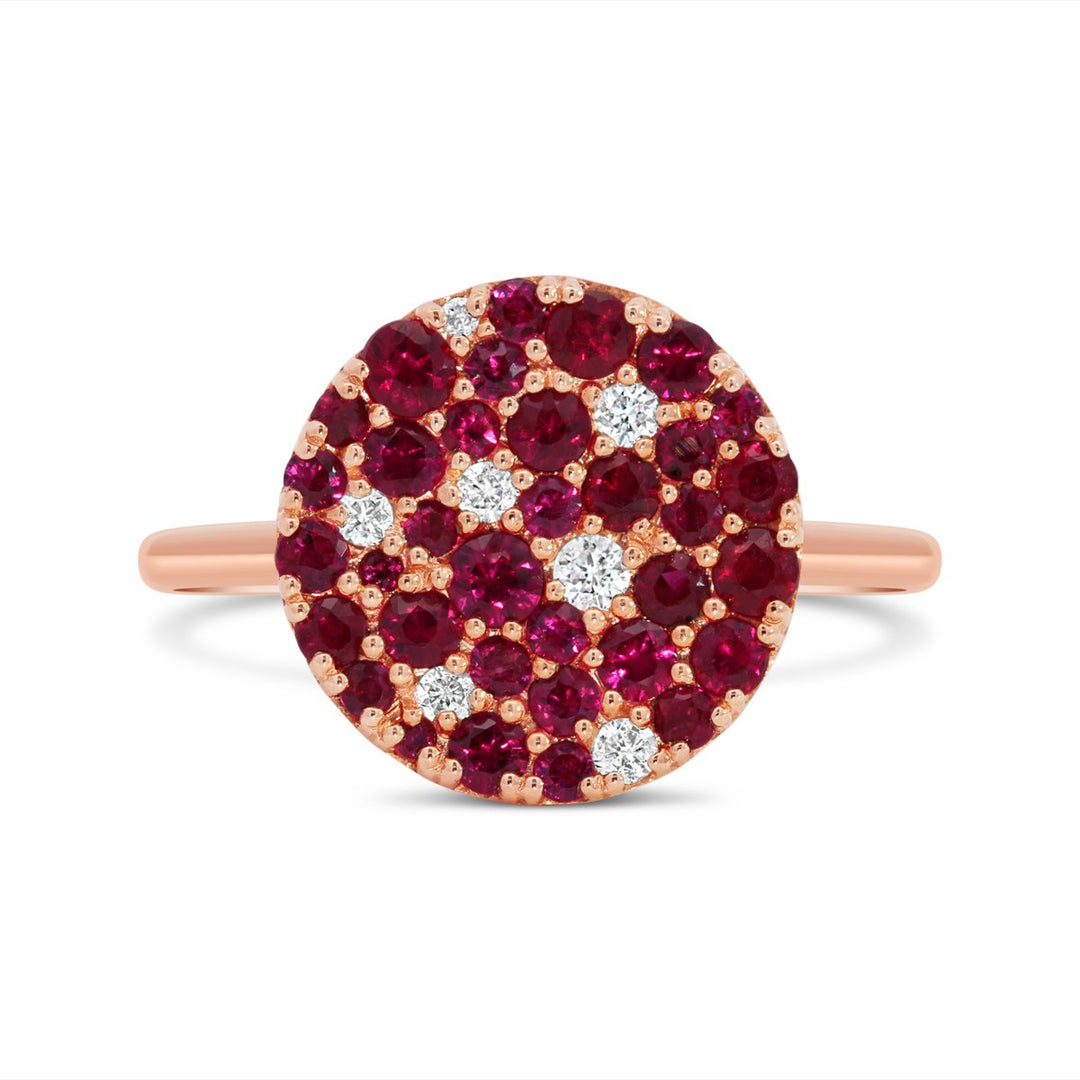 Rose Gold Diamond & Ruby Ring - AR1908-R