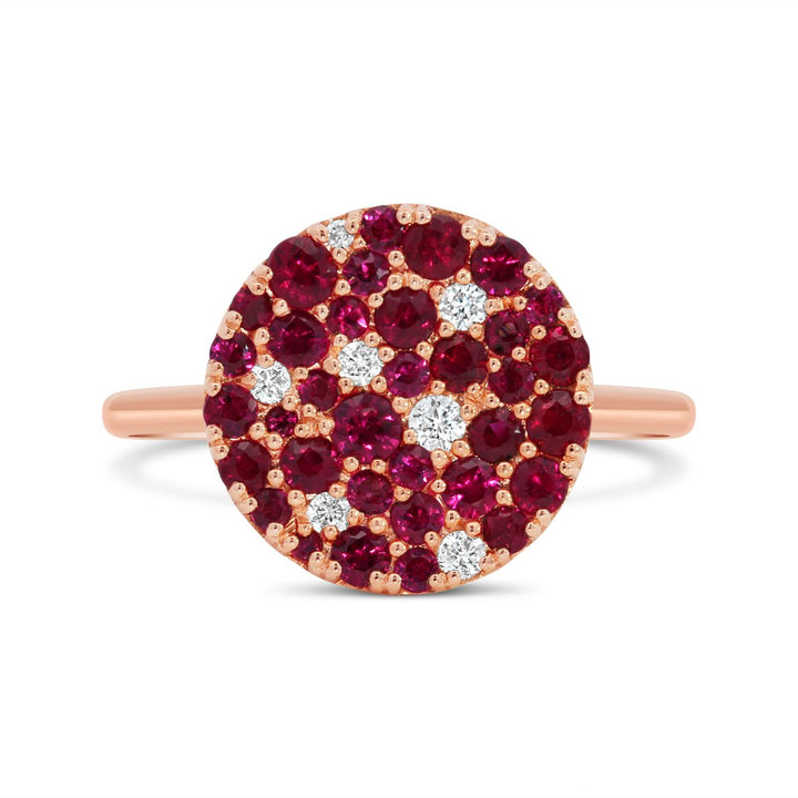Rose Gold Diamond & Ruby Ring - AR1908-R