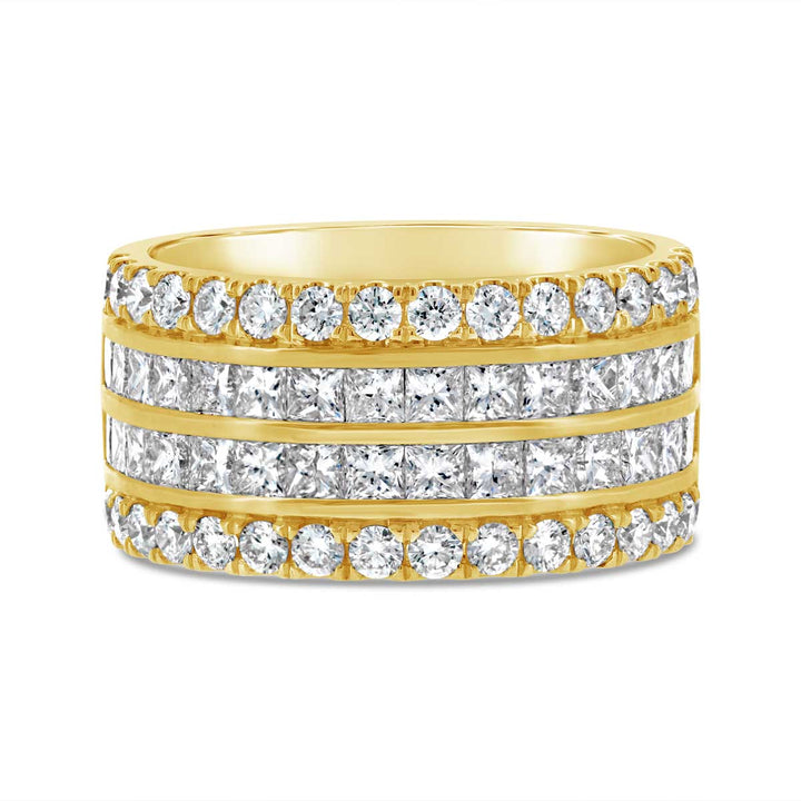 Four Row Diamond Fashion Ring