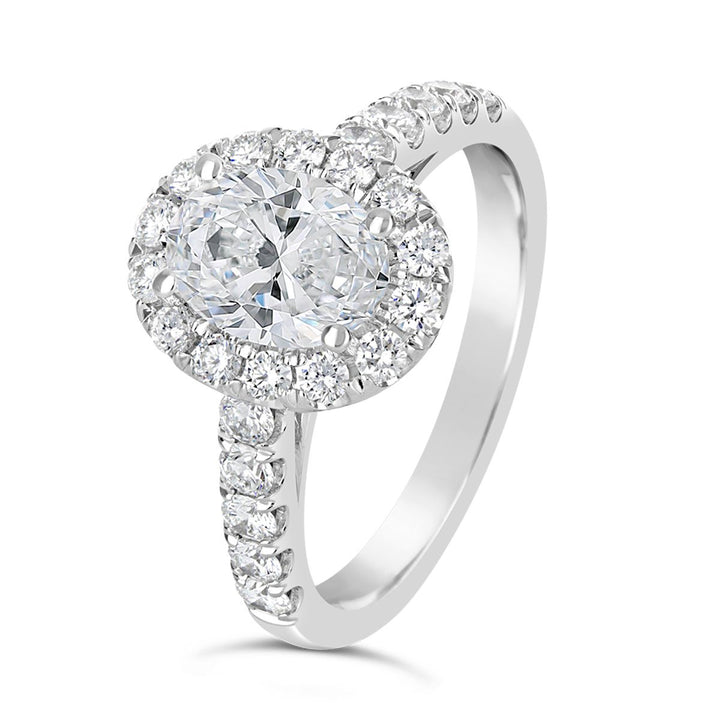 Diamond Halo Engagement Ring