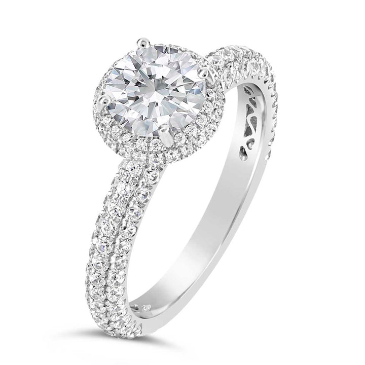 Diamond Halo  Engagement Ring