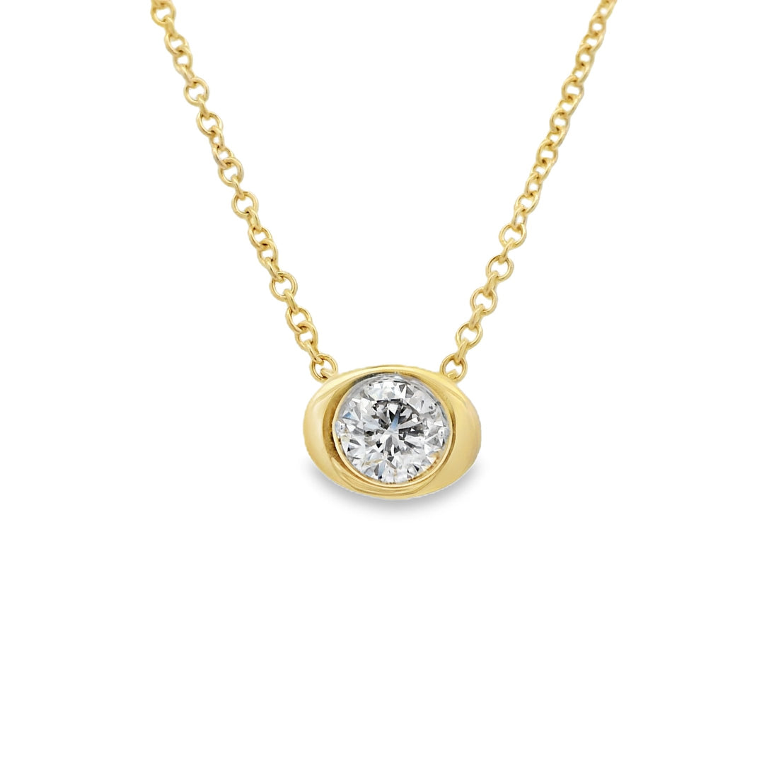 Diamond Bezel Set Necklace