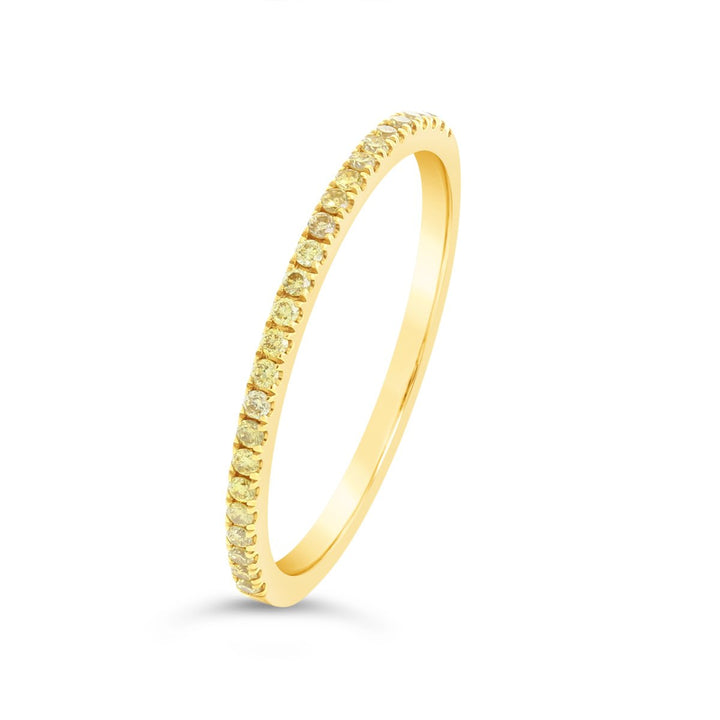 Yellow Gold 1/2 Way Set Yellow Diamond Band - YJA8099RYD