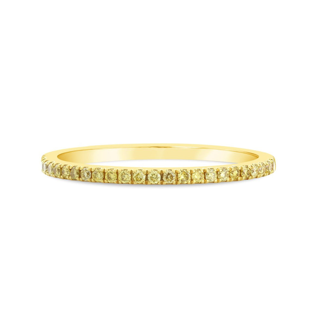 Yellow Gold 1/2 Way Set Yellow Diamond Band - YJA8099RYD