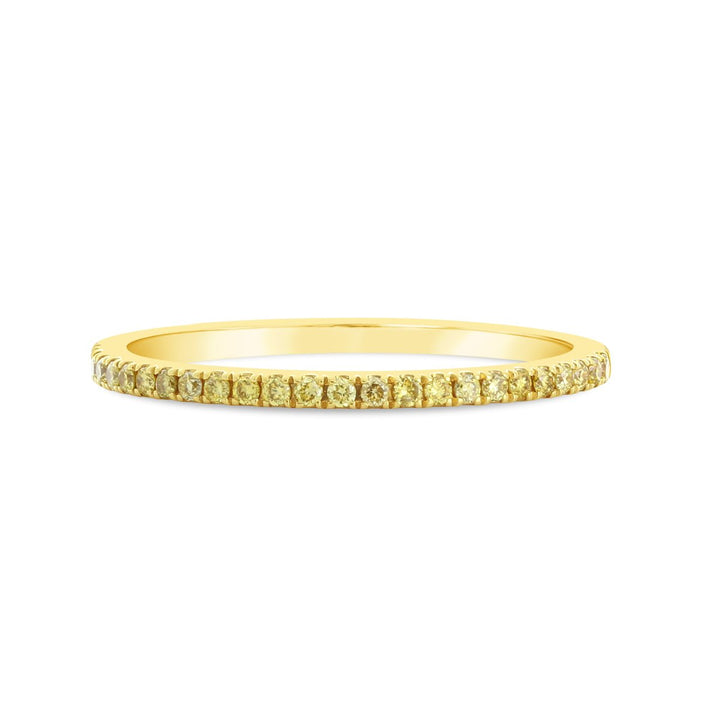 Yellow Gold 1/2 Way Set Yellow Diamond Band - YJA8099RYD
