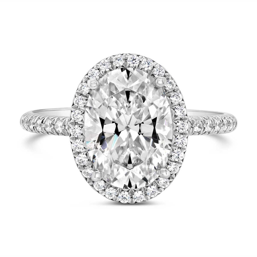 Oval Cut Halo Diamond Engagement Ring