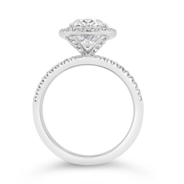 Oval Cut Halo Diamond Engagement Ring - The Diamond Guys