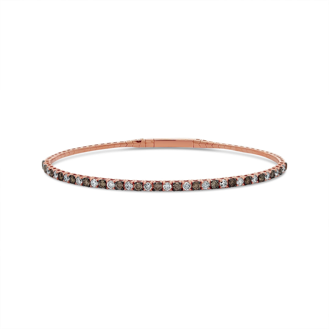 Rose Gold Diamond & Cognac Bangle - BG272BR