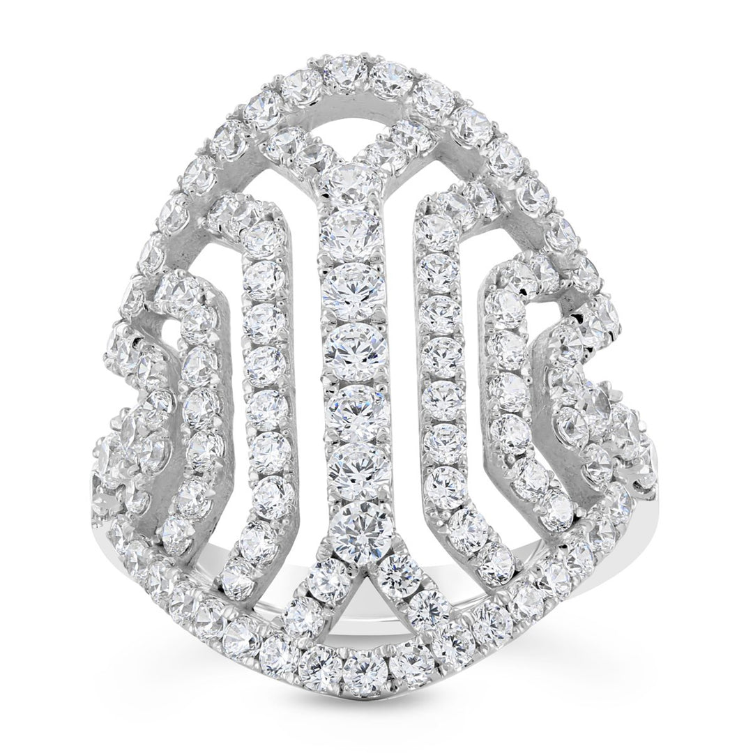 Art Deco Style Diamond Ring - YJF2813R - The Diamond Guys