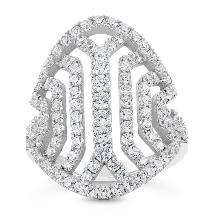 Art Deco Style Diamond Ring - YJF2813R - The Diamond Guys
