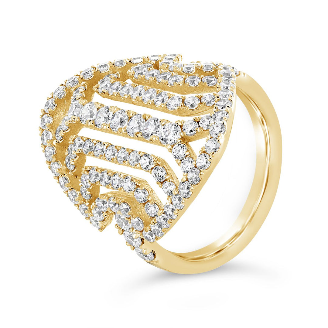 Art Deco Style Diamond Ring - YJF2813R - The Diamond Guys