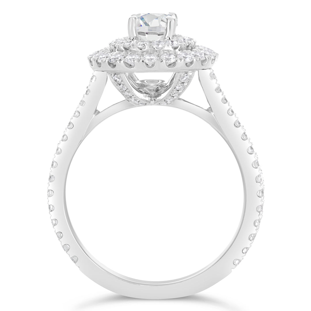 Double Halo Diamond Engagement Ring - The Diamond Guys