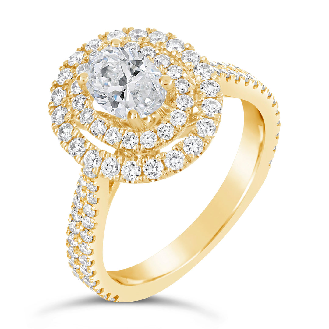 Double Halo Diamond Engagement Ring - The Diamond Guys