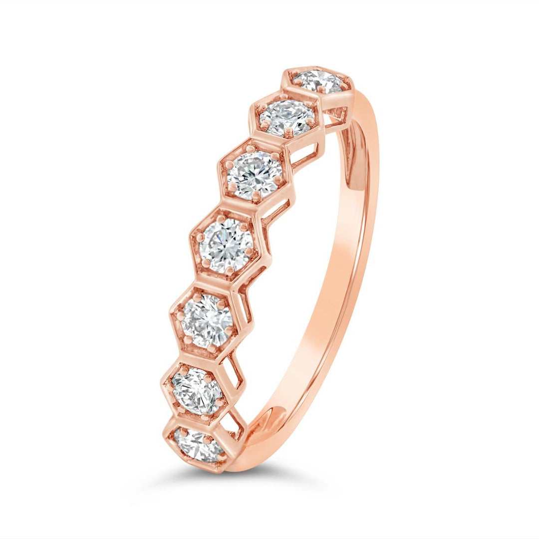 Honeycomb Diamond Band