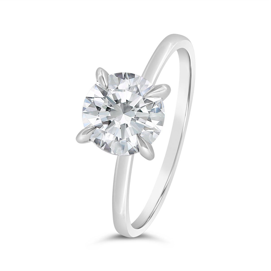 Claw Prongs Solitaire Engagement Ring - N0395SMA-RD