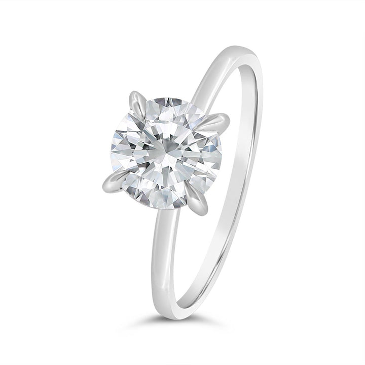 Claw Prongs Solitaire Engagement Ring - N0395SMA-RD